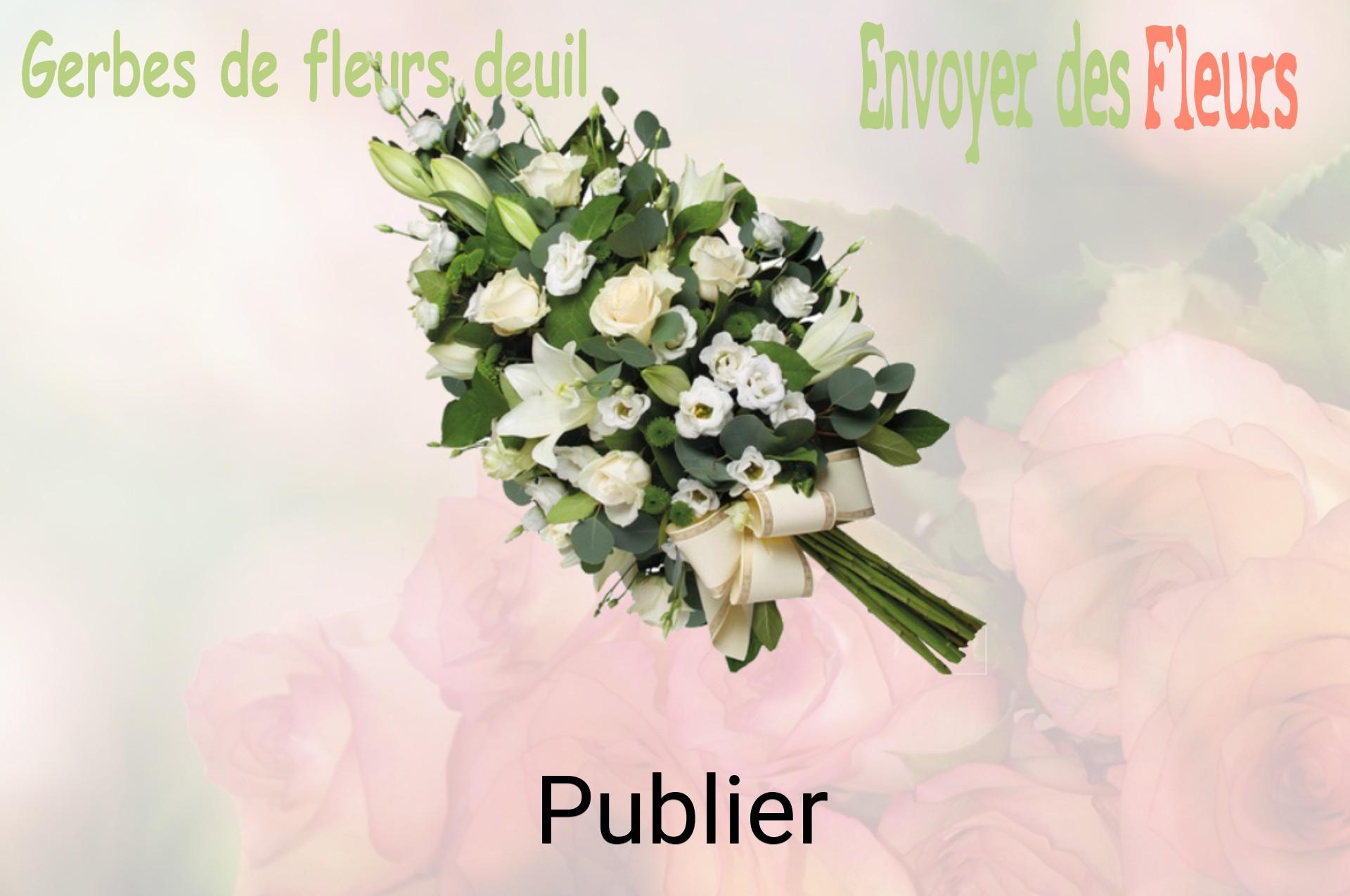 Gerbe de fleurs de deuil livrée à Publier